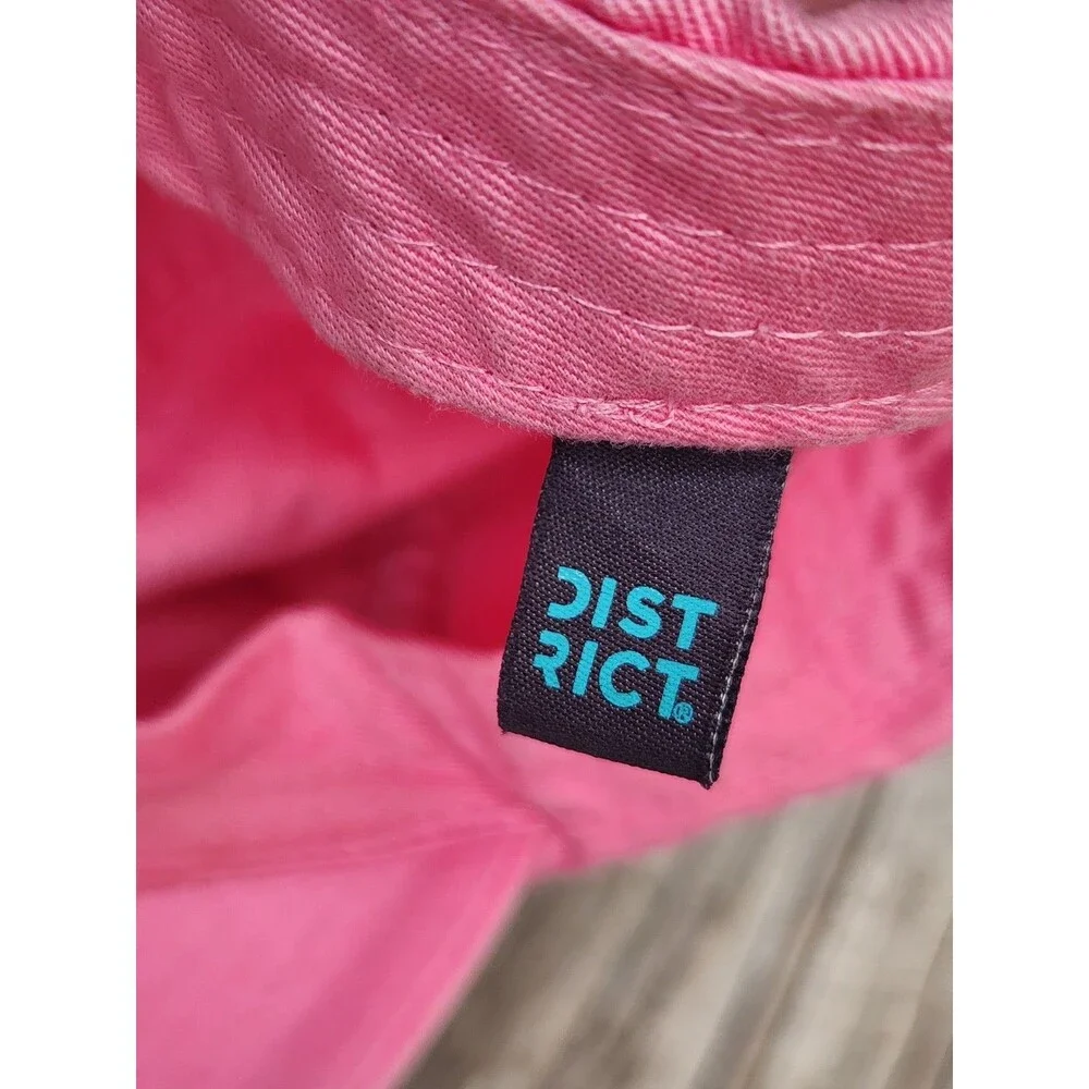 Knuckles Up Side X Side Pink Distressed Hat. Adjustable Baseball SxS Ball Cap